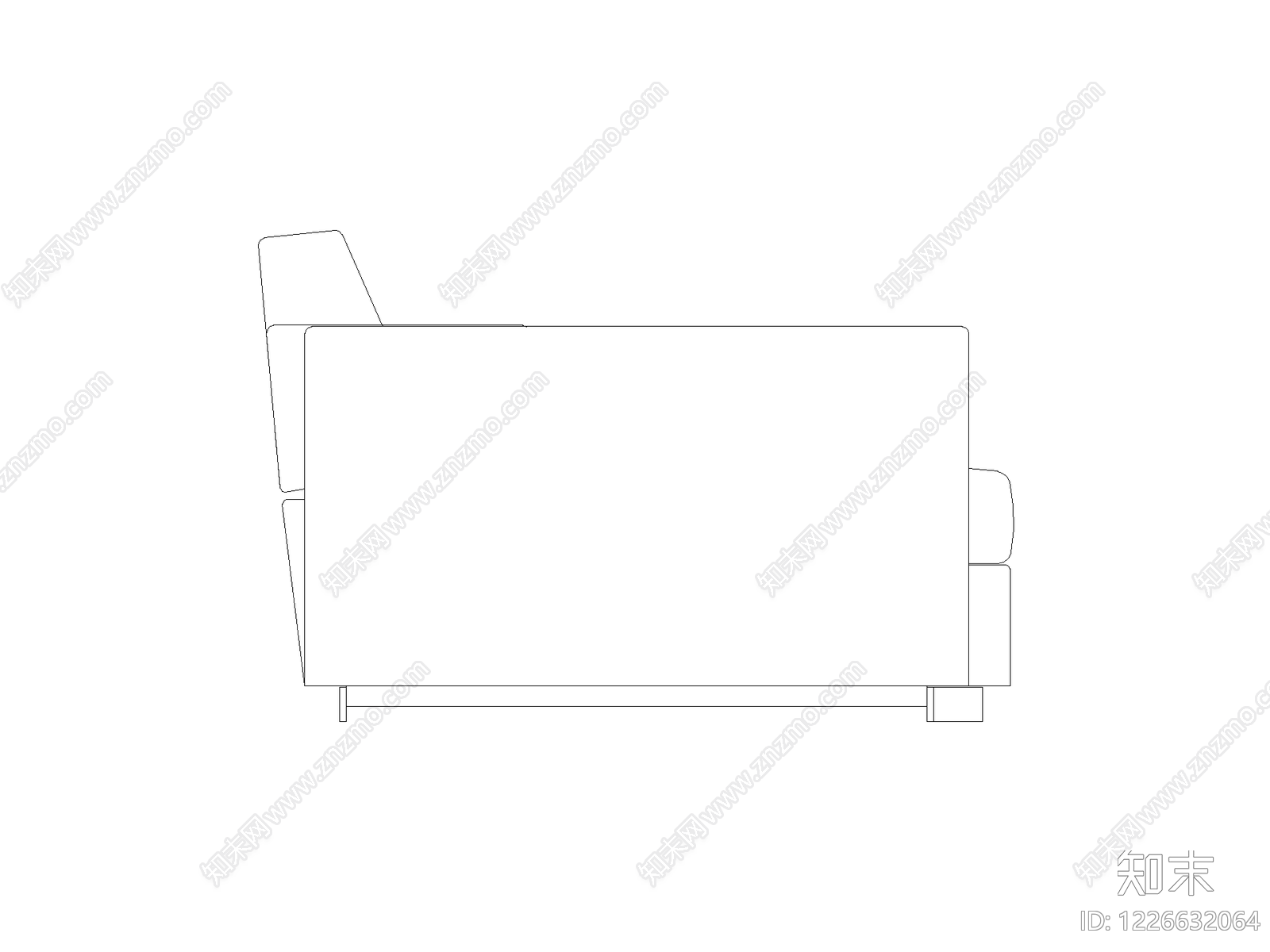 沙发cad施工图下载【ID:1226632064】
