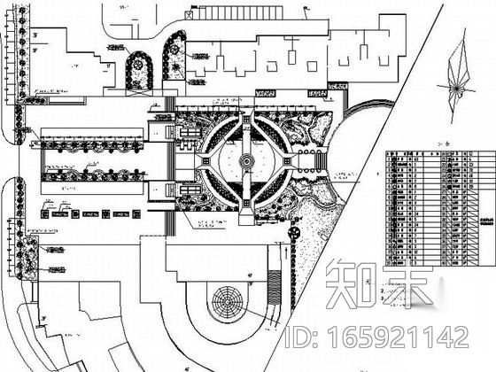 某地办公区广场规划设计总图cad施工图下载【ID:165921142】