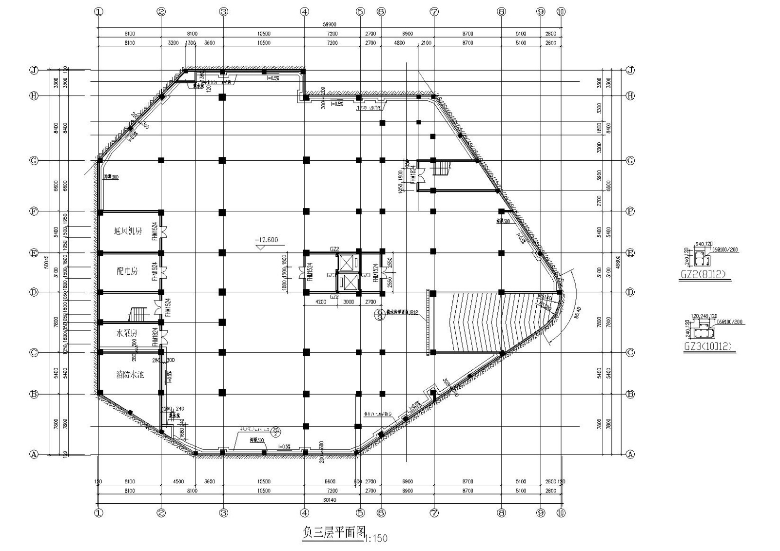 多层大型农贸市场建筑施工图cad施工图下载【ID:160719197】