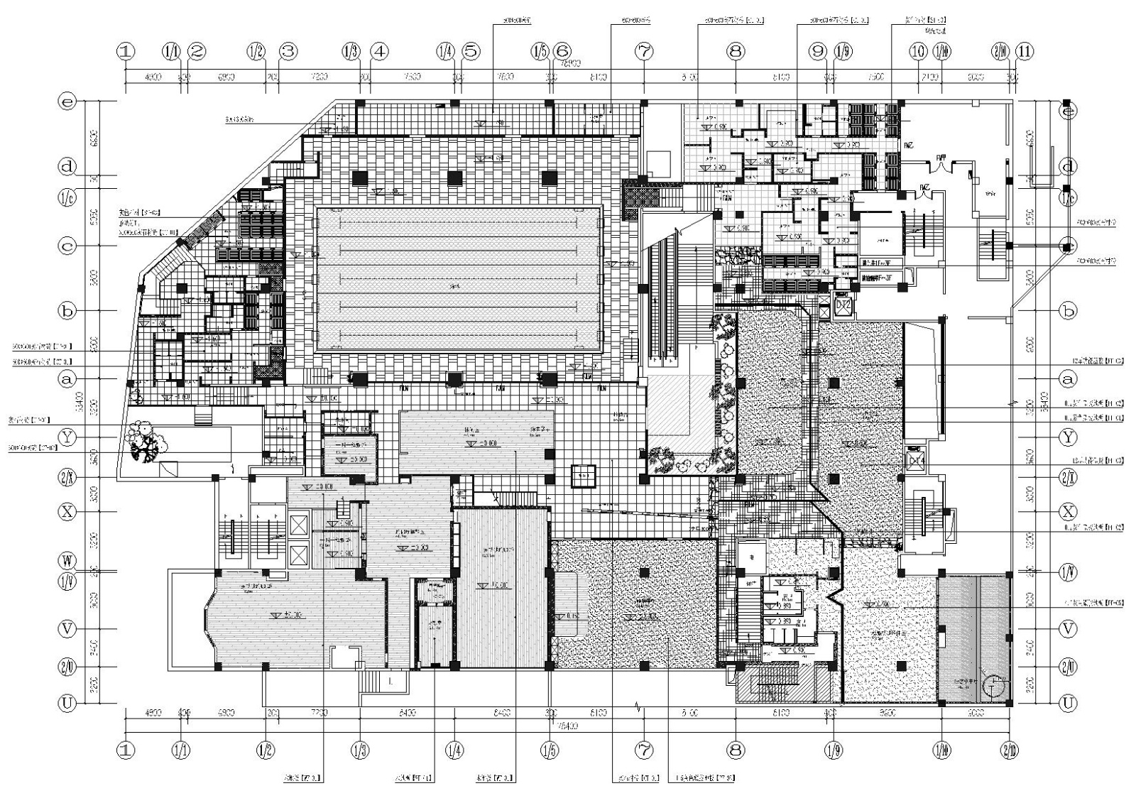 [河南]郑州运动健身中心施工图+实景cad施工图下载【ID:160711156】