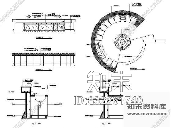 图块/节点大堂吧详图cad施工图下载【ID:832261740】