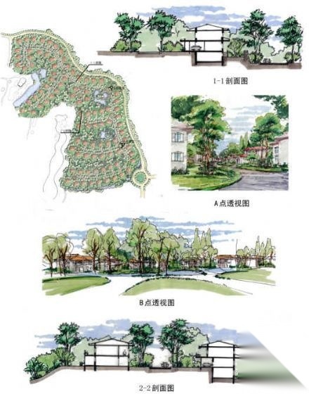 [杭州]高尔夫别墅区景观规划设计方案cad施工图下载【ID:161088166】