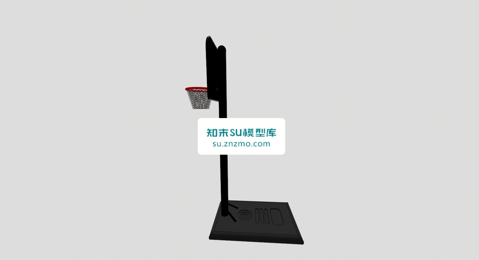 单臂篮球架和篮球SU模型下载【ID:148502156】