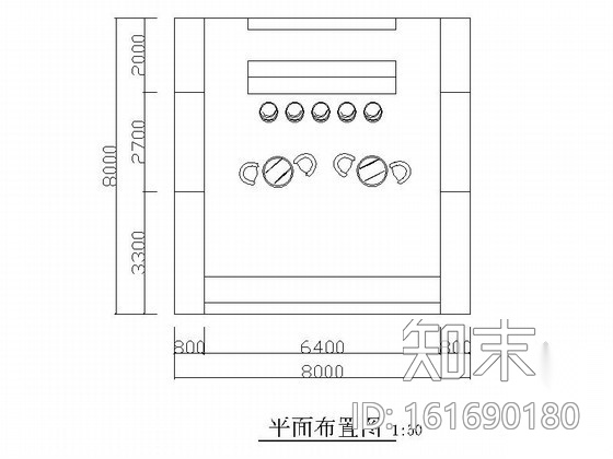 64平方电子展示厅室内设计图（含效果）cad施工图下载【ID:161690180】