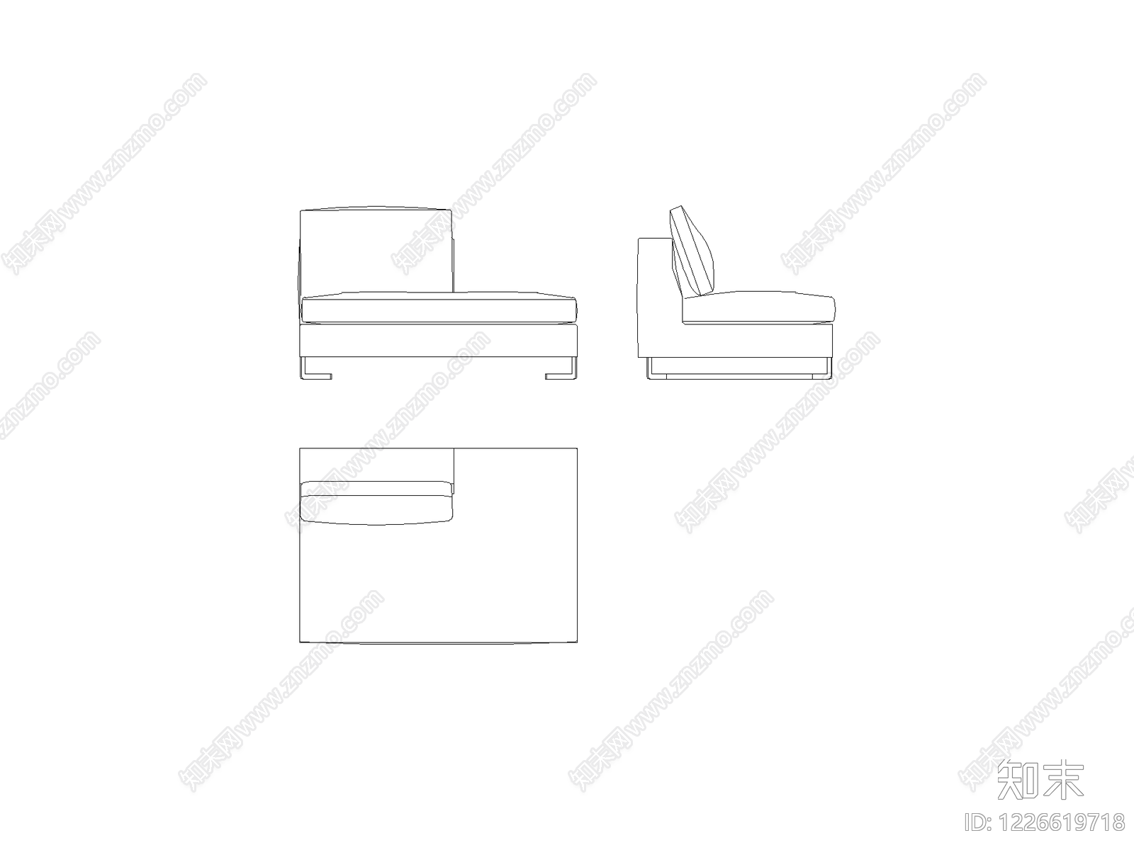 现代,意式沙发CAD图纸