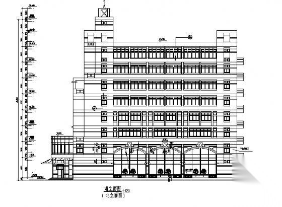 某八层综合楼建筑施工图cad施工图下载【ID:151463199】