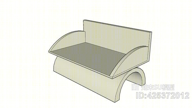 公园长椅SU模型下载【ID:425372012】