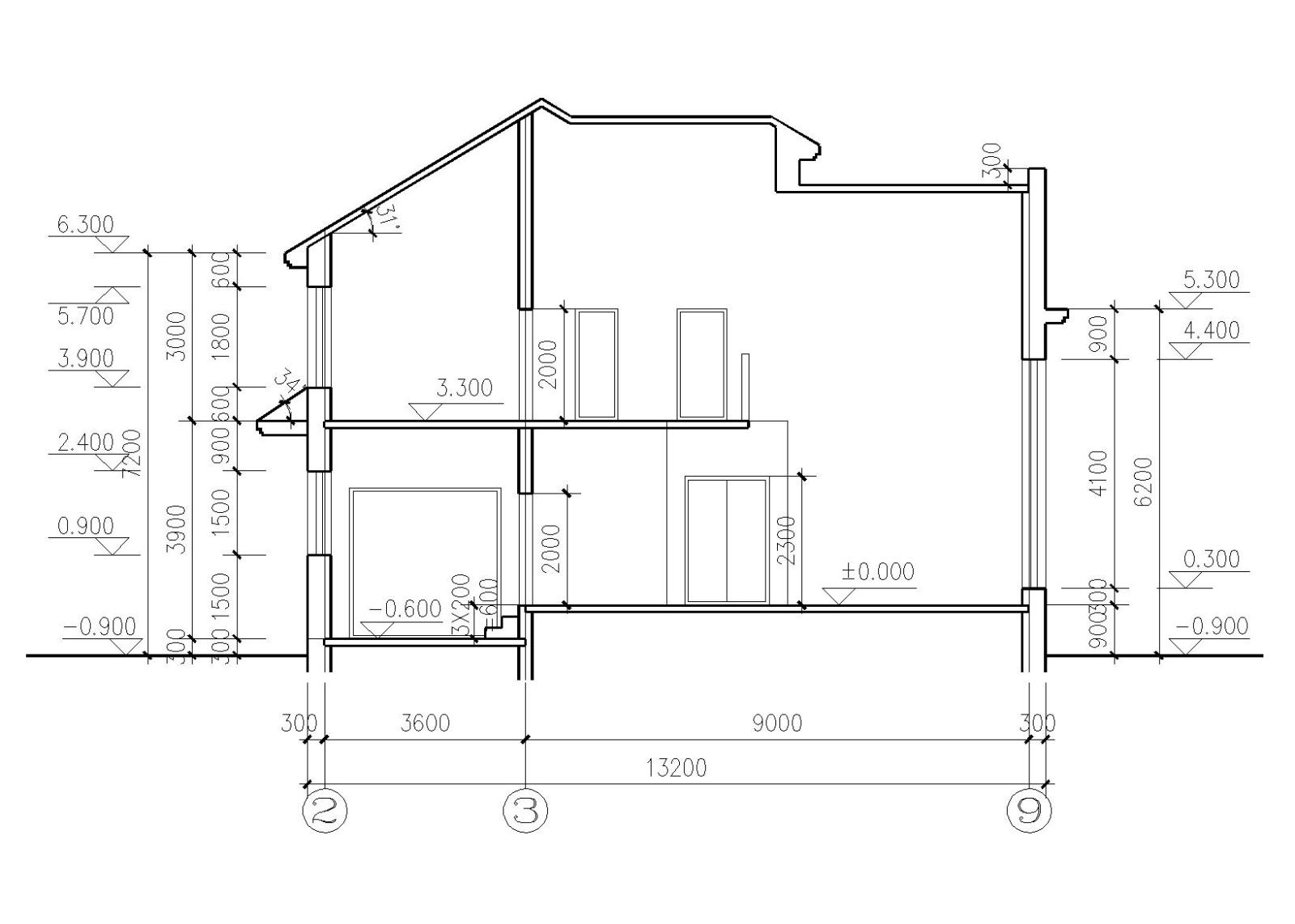 30套二层别墅建筑施工图（CAD）cad施工图下载【ID:149891127】