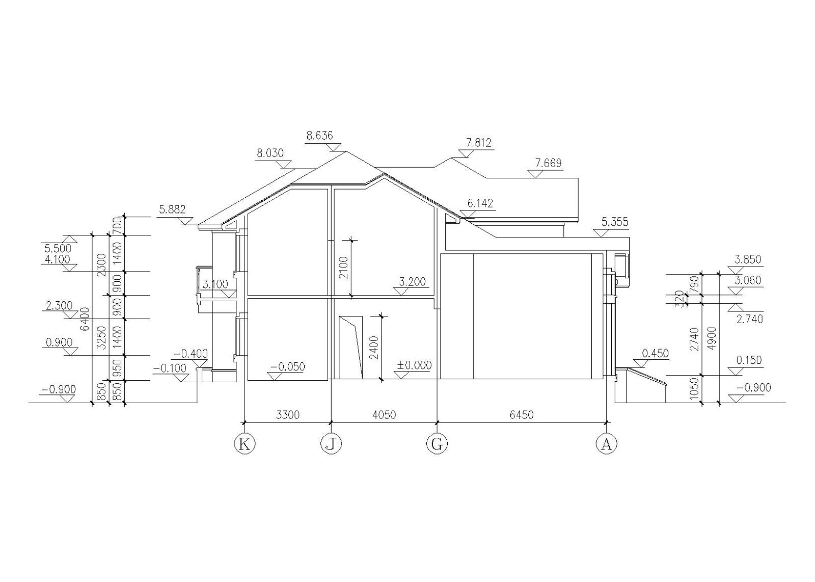 30套二层别墅建筑施工图（CAD）cad施工图下载【ID:149891127】