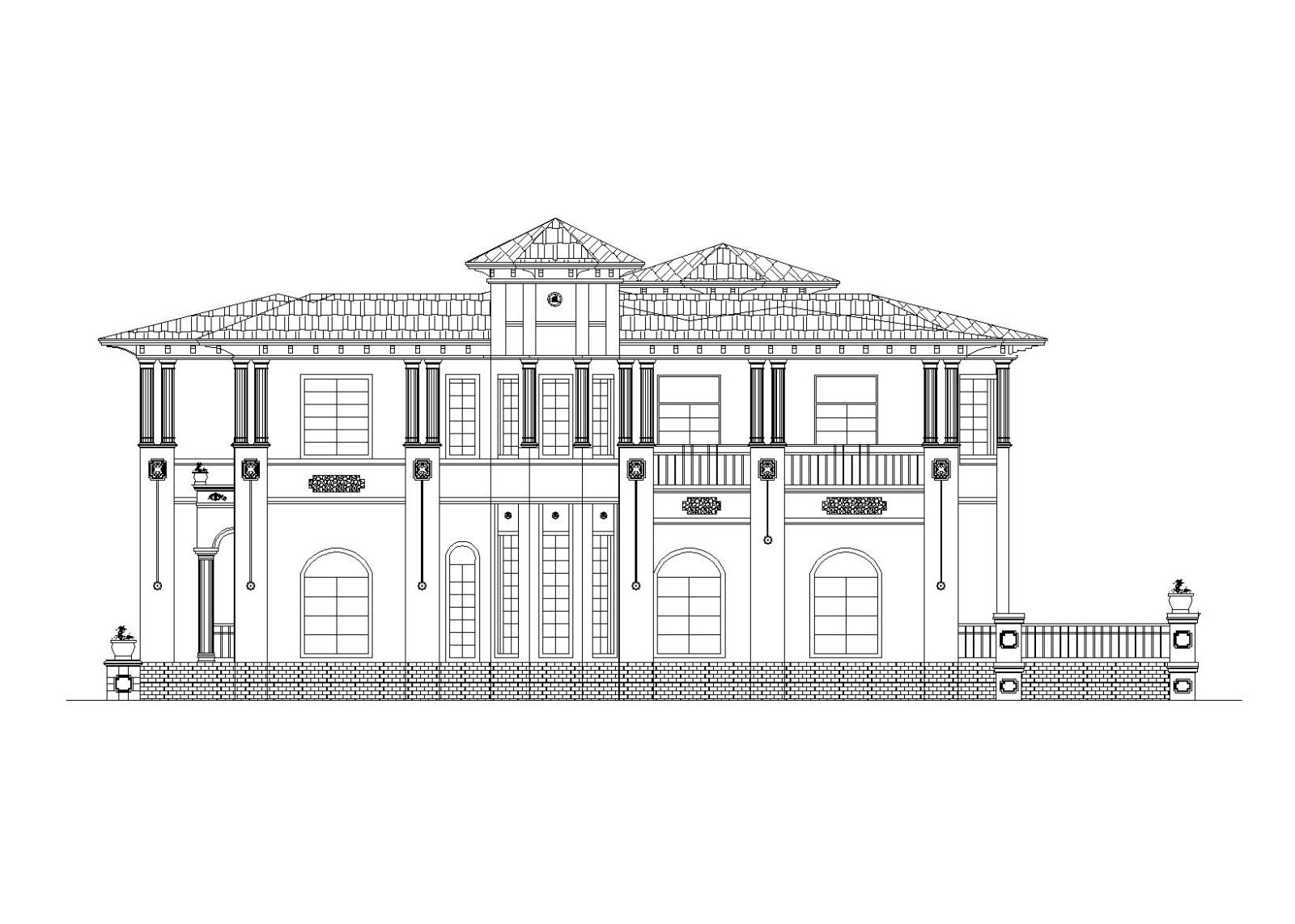 30套二层别墅建筑施工图（CAD）cad施工图下载【ID:149891127】