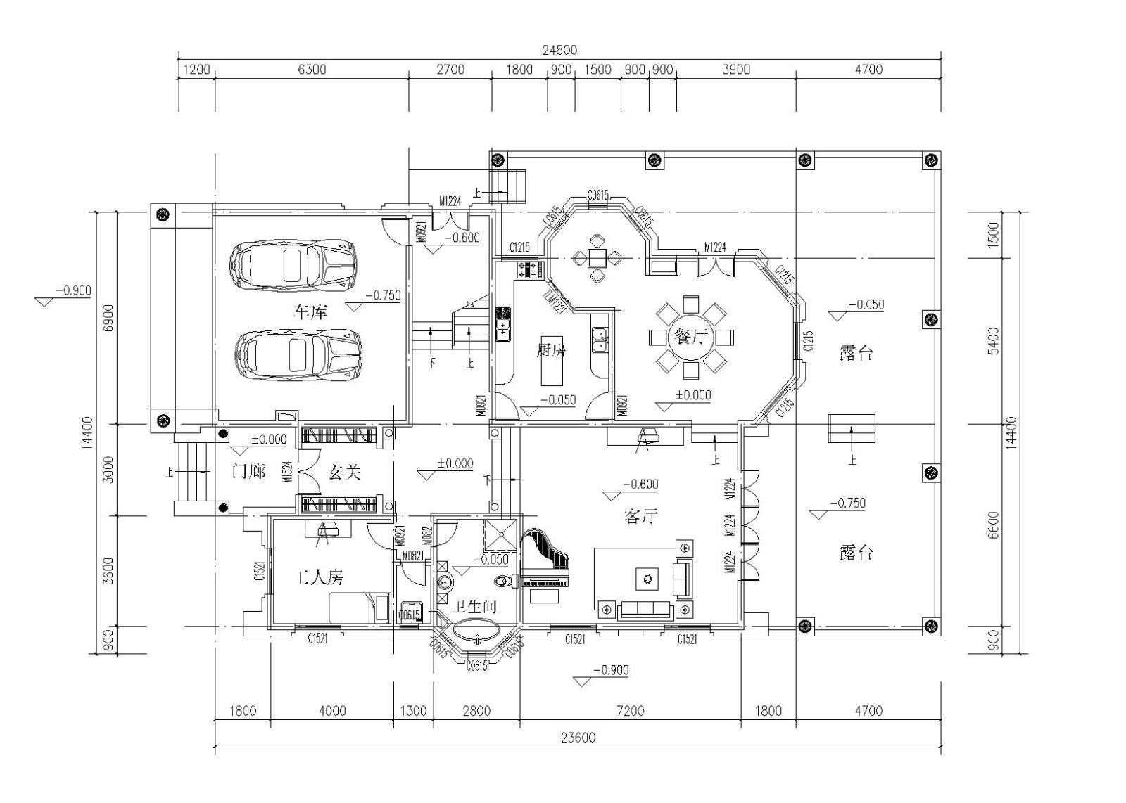 30套二层别墅建筑施工图（CAD）cad施工图下载【ID:149891127】