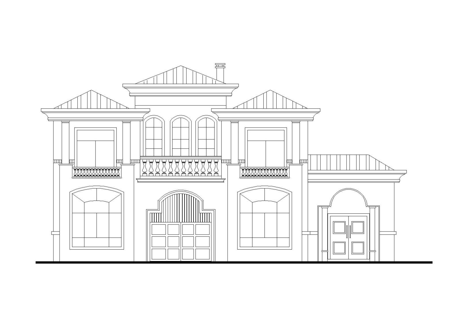 30套二层别墅建筑施工图（CAD）cad施工图下载【ID:149891127】