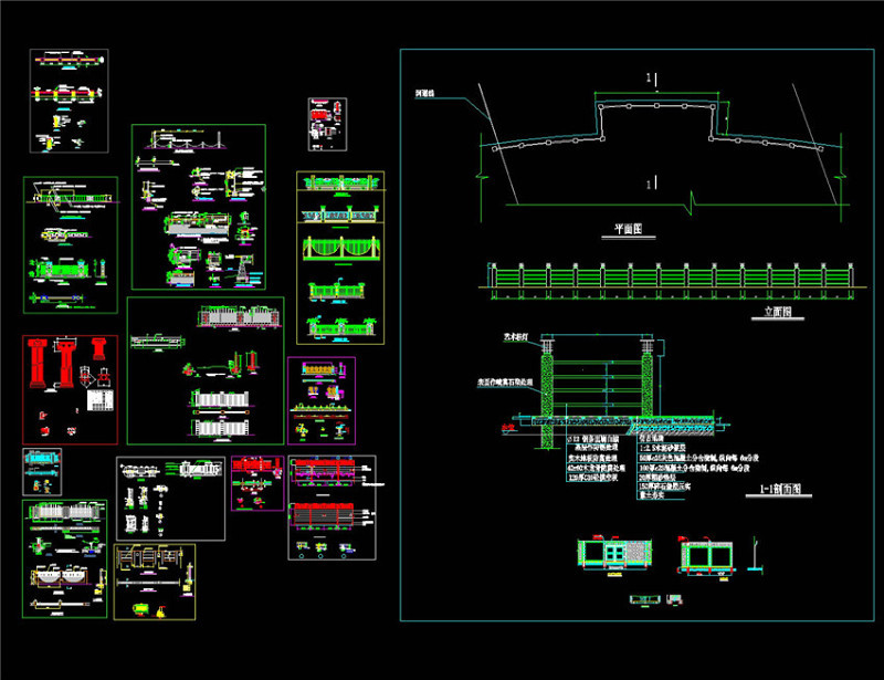 围墙栏杆CAD合集施工图下载【ID:149715153】