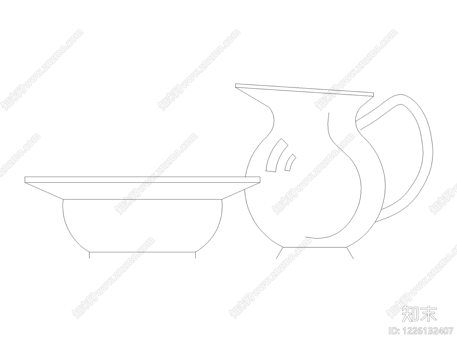 现代摆件CAD图纸