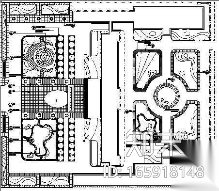 某市公安局办公院景观设计及施工图cad施工图下载【ID:165918148】