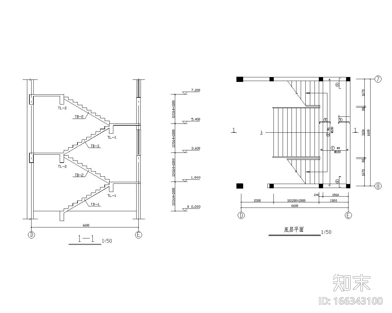 三层医院门诊砖混结构施工图（CAD含建筑）cad施工图下载【ID:166343100】