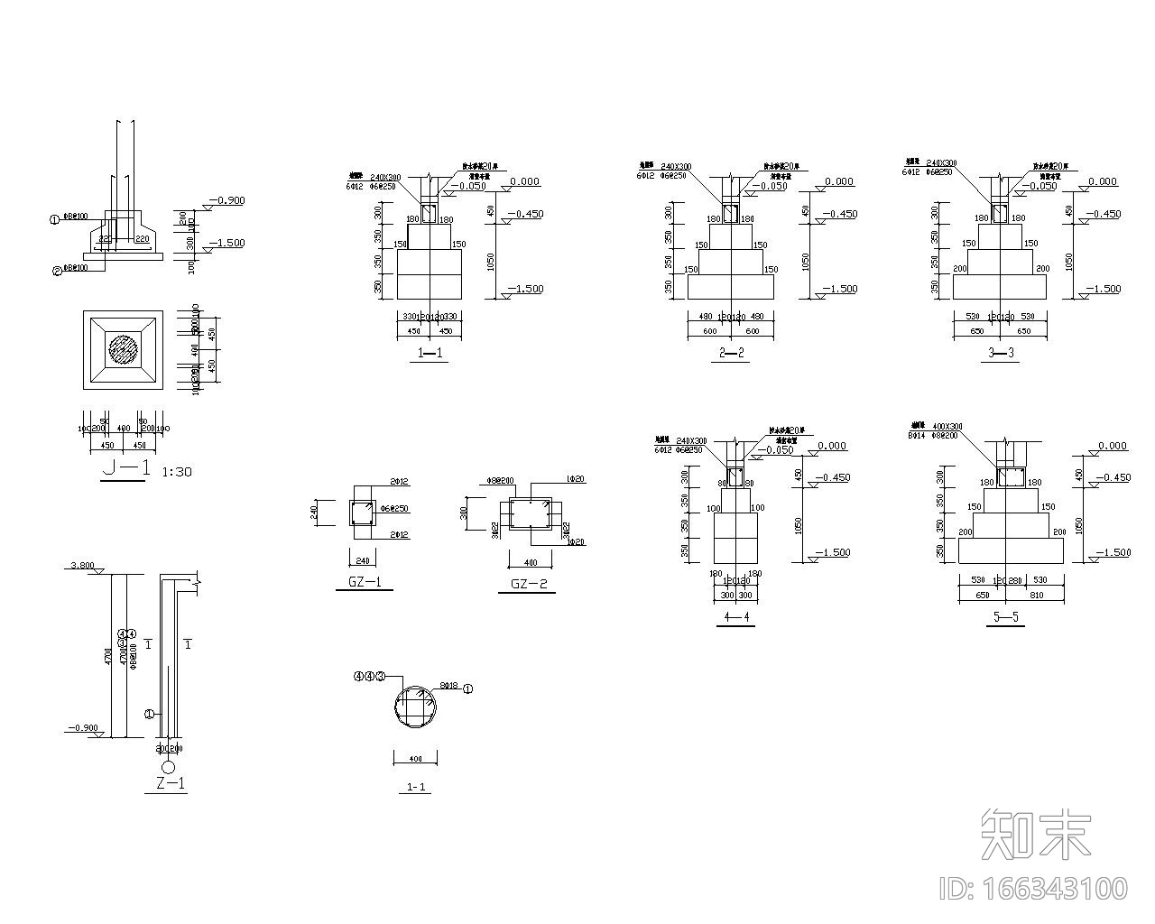 三层医院门诊砖混结构施工图（CAD含建筑）cad施工图下载【ID:166343100】