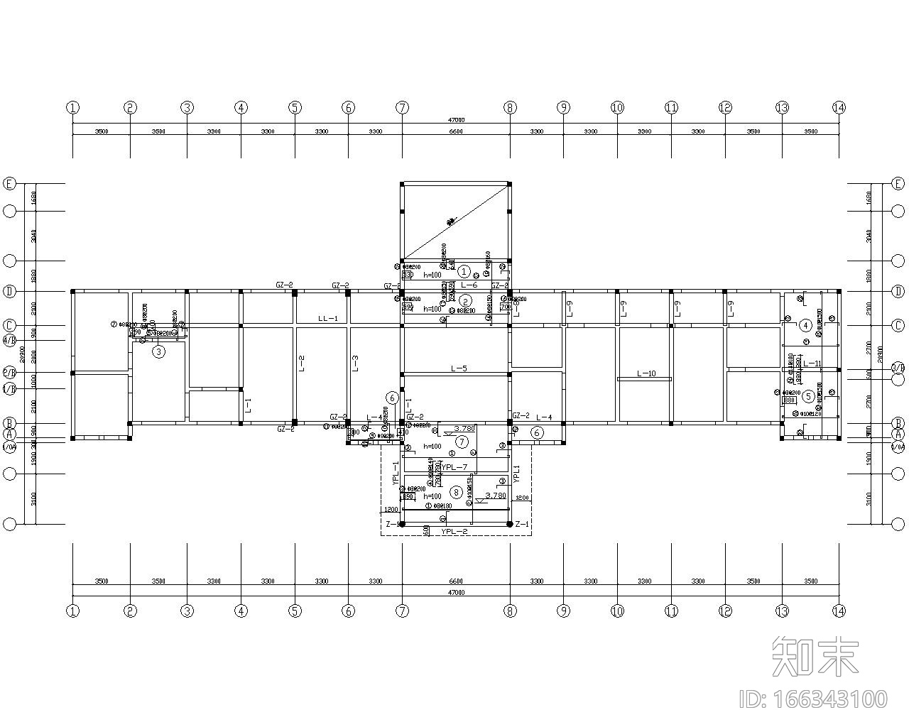 三层医院门诊砖混结构施工图（CAD含建筑）cad施工图下载【ID:166343100】