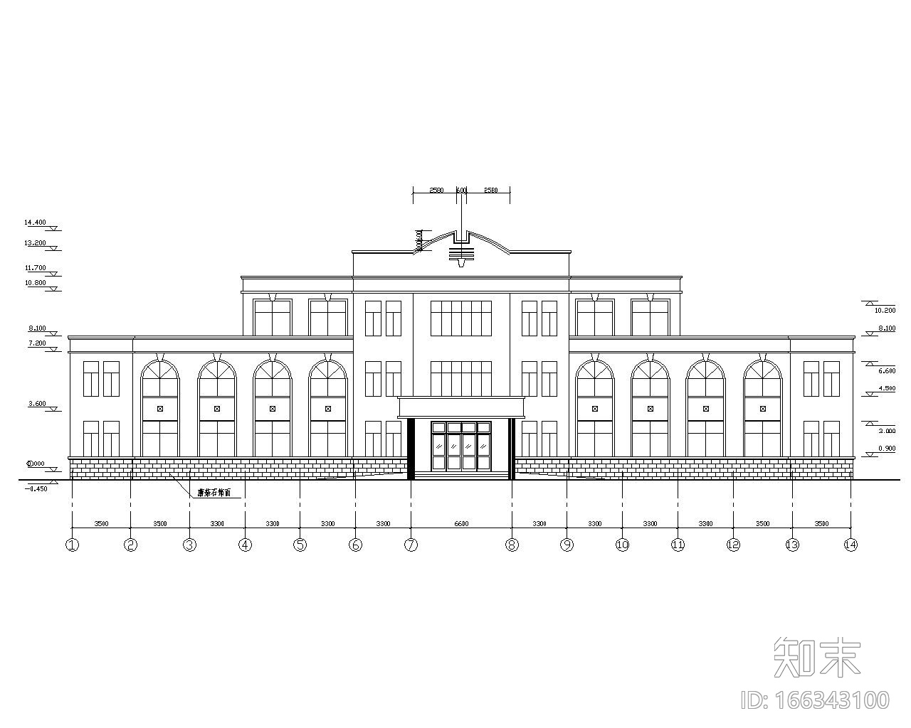 三层医院门诊砖混结构施工图（CAD含建筑）cad施工图下载【ID:166343100】