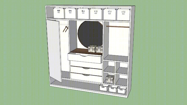 衣柜SU模型下载【ID:430179239】