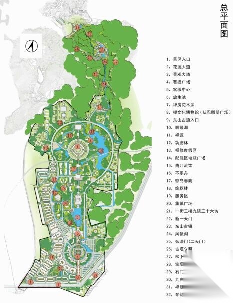 [湖北]“北斗七星”禅修古道景观规划设计文本cad施工图下载【ID:161035191】