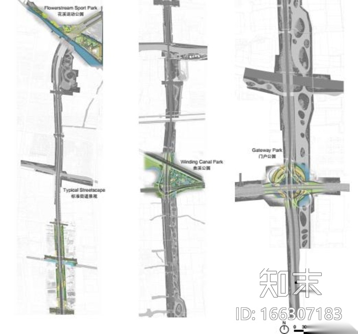 [江苏]城市廊道生态湿地核心公园系统城市规划景观设计cad施工图下载【ID:166307183】