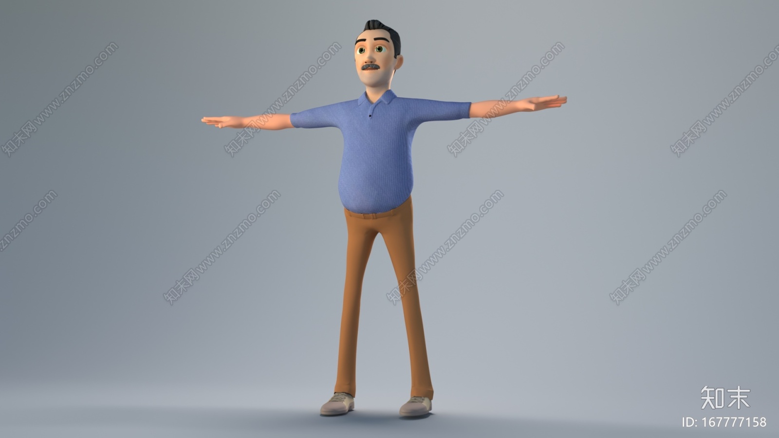 卡通男人模型CG模型下载【ID:167777158】