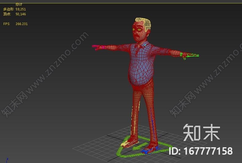 卡通男人模型CG模型下载【ID:167777158】