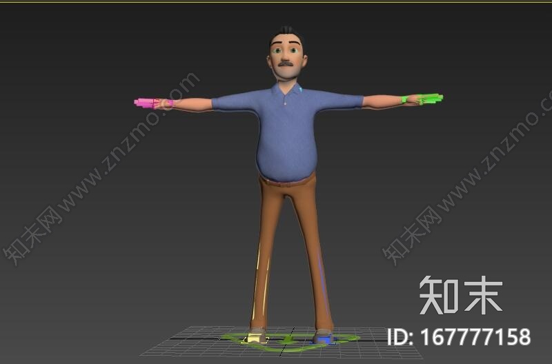 卡通男人模型CG模型下载【ID:167777158】