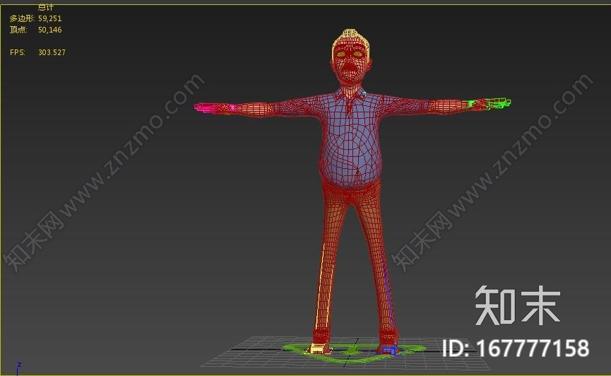 卡通男人模型CG模型下载【ID:167777158】