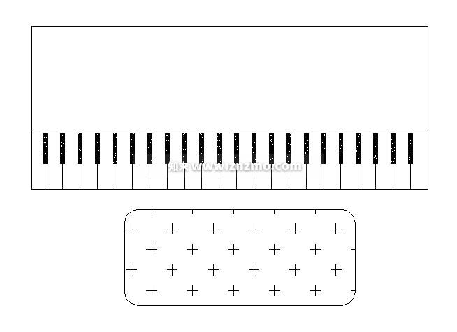 钢琴cad施工图下载【ID:178288168】