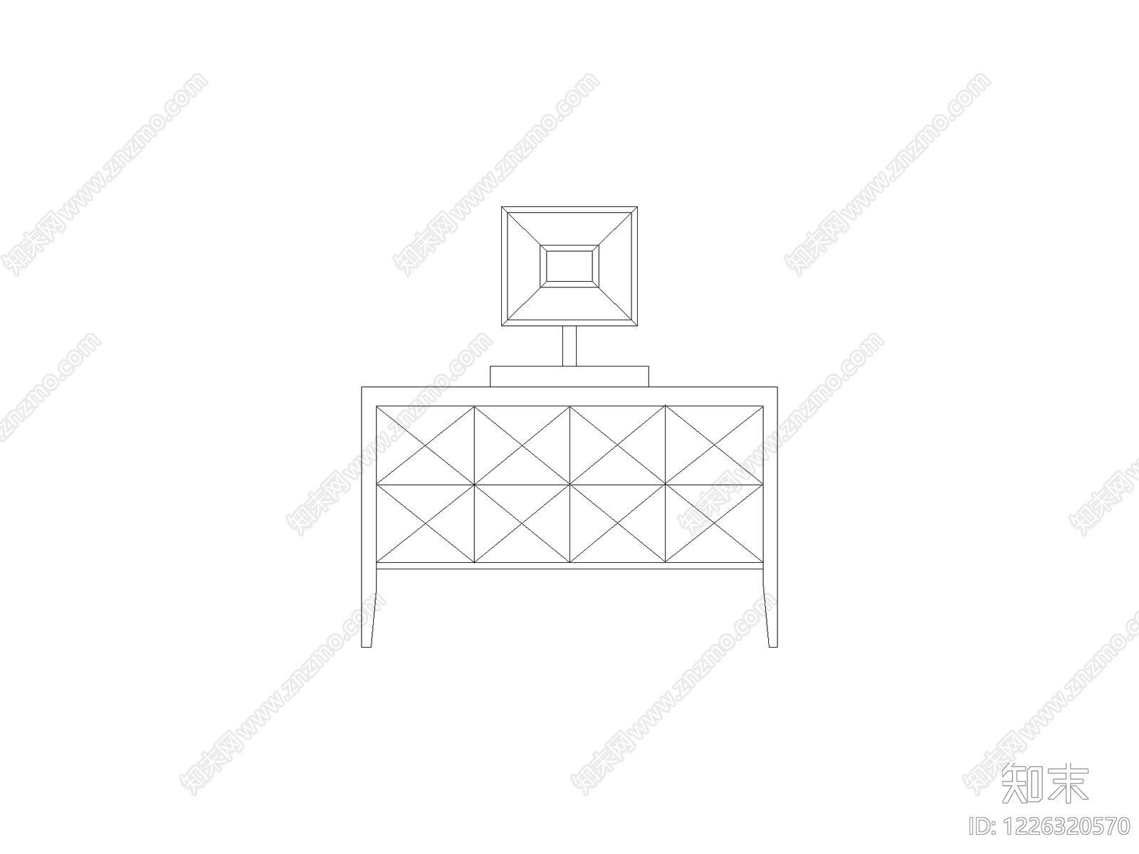 现代柜子立面图块cad施工图下载【ID:1226320570】