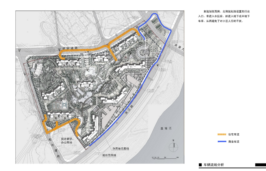 [重庆]滨江花园城住宅建筑规划设计方案文本cad施工图下载【ID:165621102】