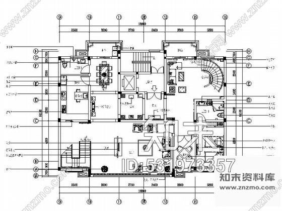 施工图某公馆现代中式双层别墅室内装修图含效果实景cad施工图下载【ID:531973357】