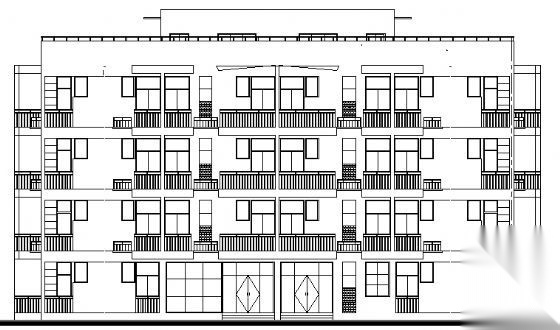 某四层宿舍楼建筑施工图cad施工图下载【ID:149866177】
