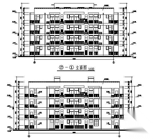 某四层宿舍楼建筑施工图cad施工图下载【ID:149866177】