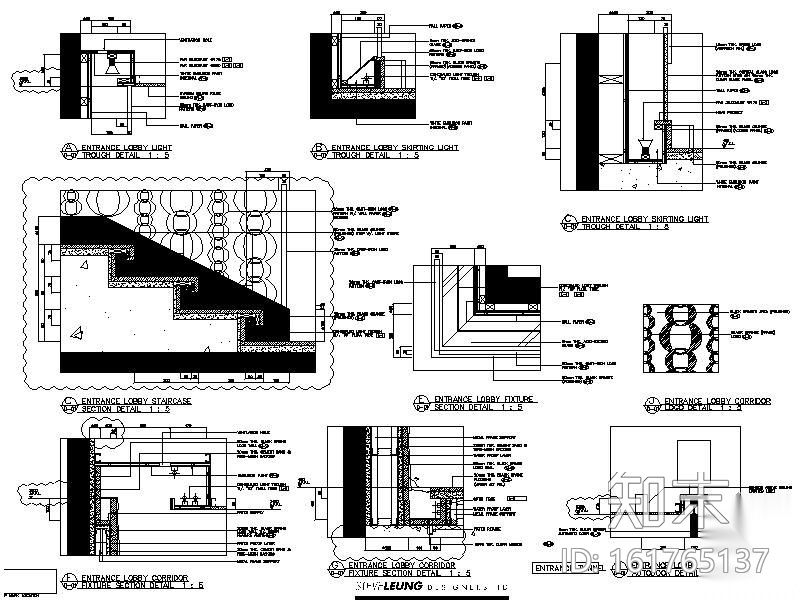 [澳门]五星级酒店中餐厅装修图（含效果）cad施工图下载【ID:161765137】