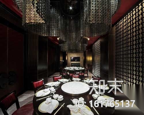 [澳门]五星级酒店中餐厅装修图（含效果）cad施工图下载【ID:161765137】