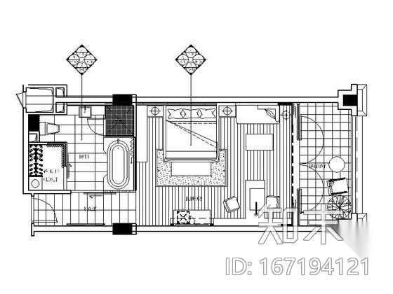 [江苏]超五星级酒店豪华客房装修施工图cad施工图下载【ID:167194121】