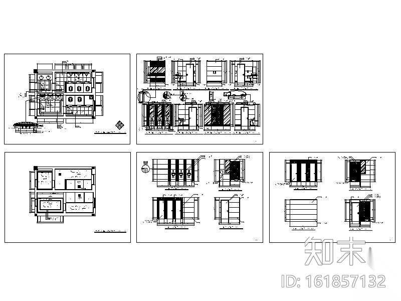 某酒店公共卫生间装修图cad施工图下载【ID:161857132】