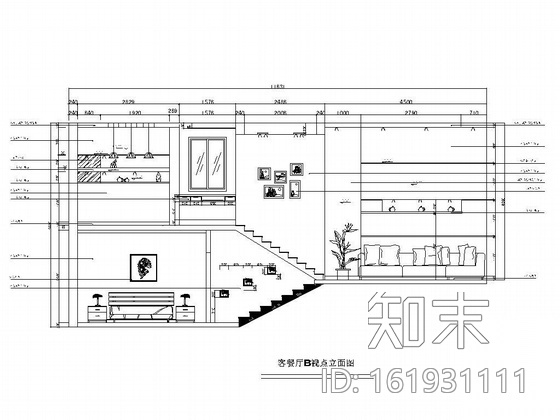 某住宅设计装修图cad施工图下载【ID:161931111】