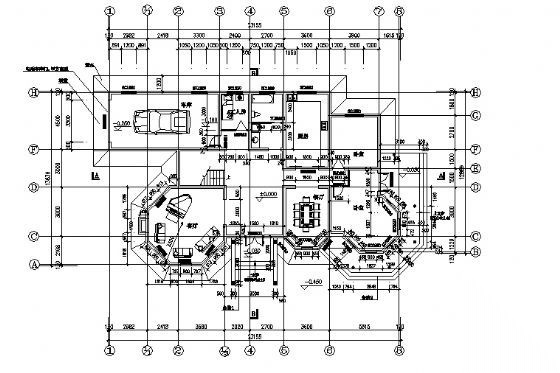 某欧式二层别墅建筑施工图cad施工图下载【ID:149923102】