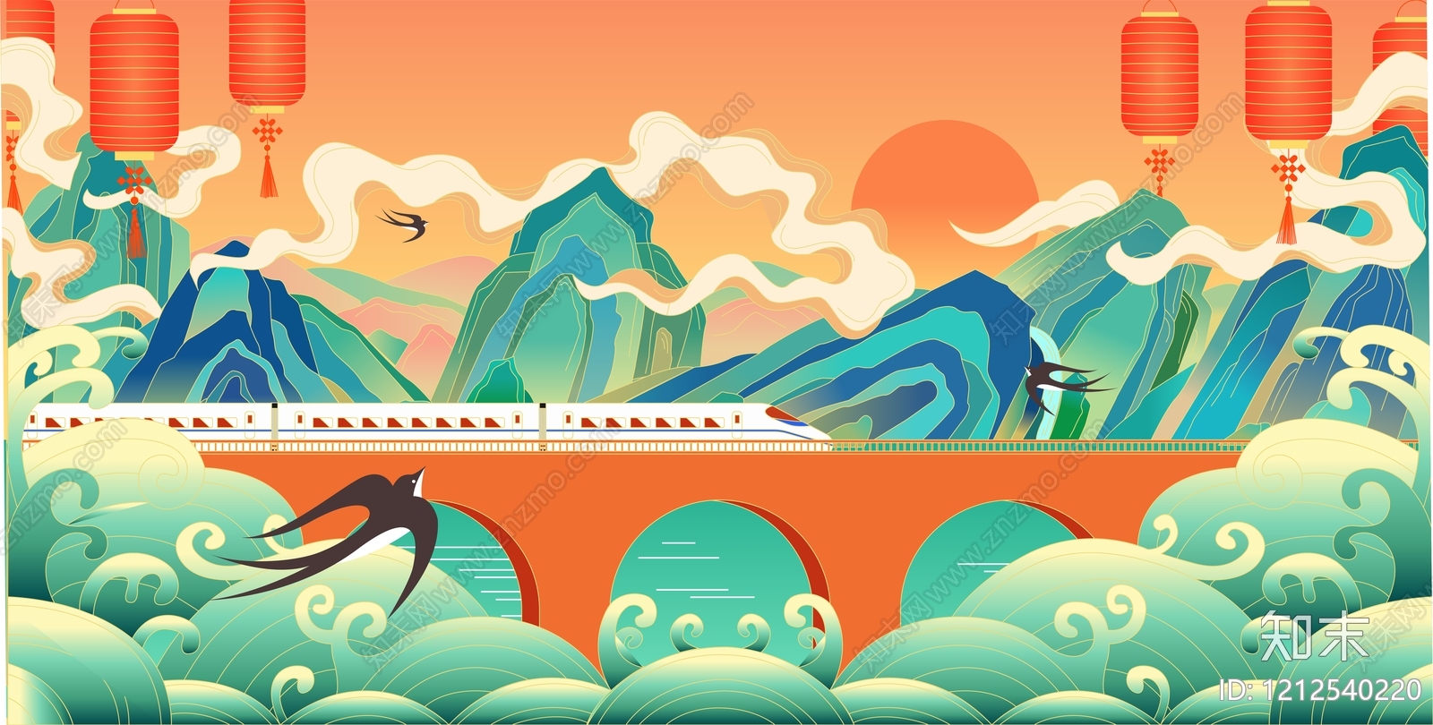 山水贴图下载【ID:1212540220】