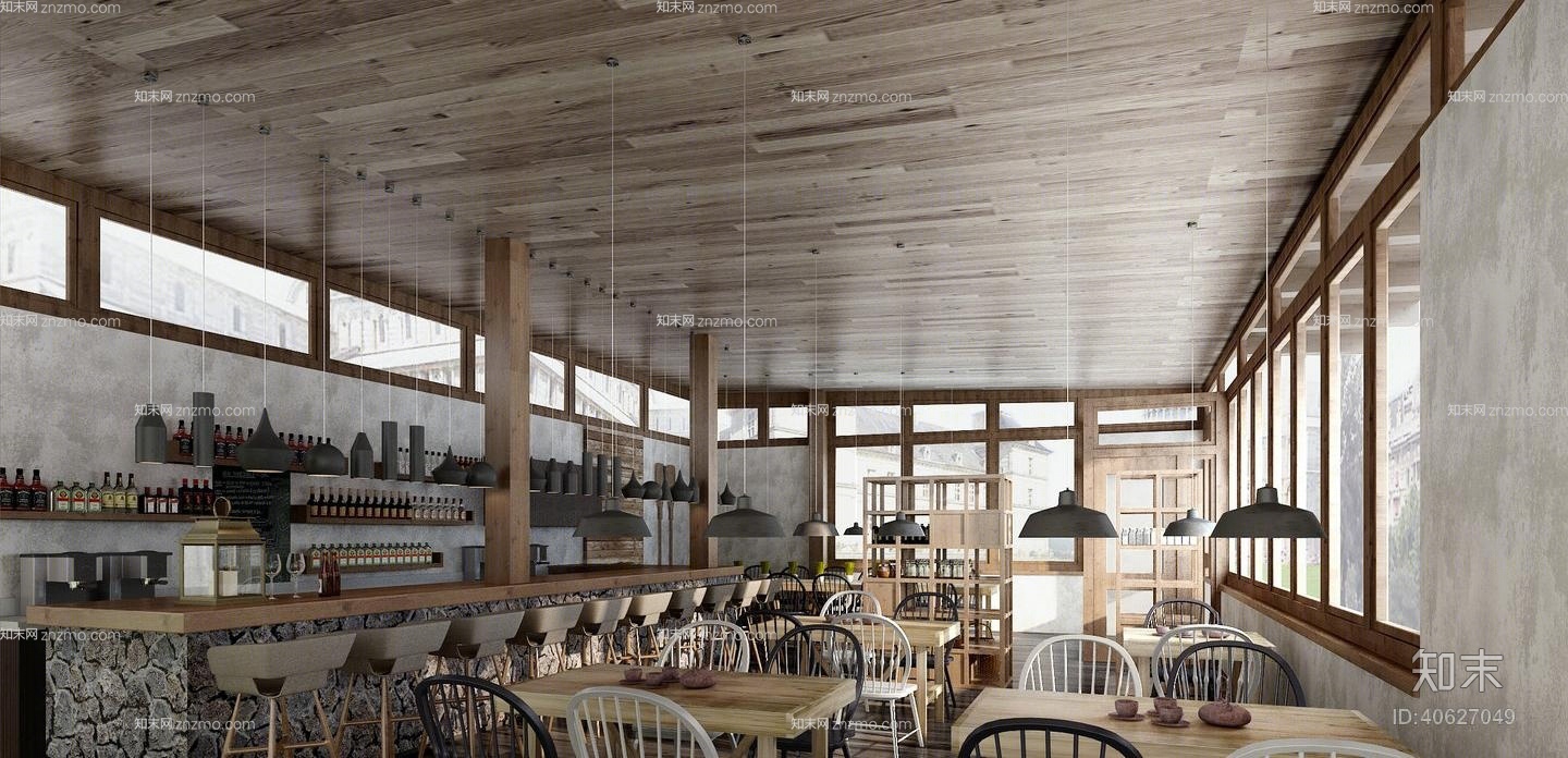 北欧酒吧3d模型下载【id:40627049】