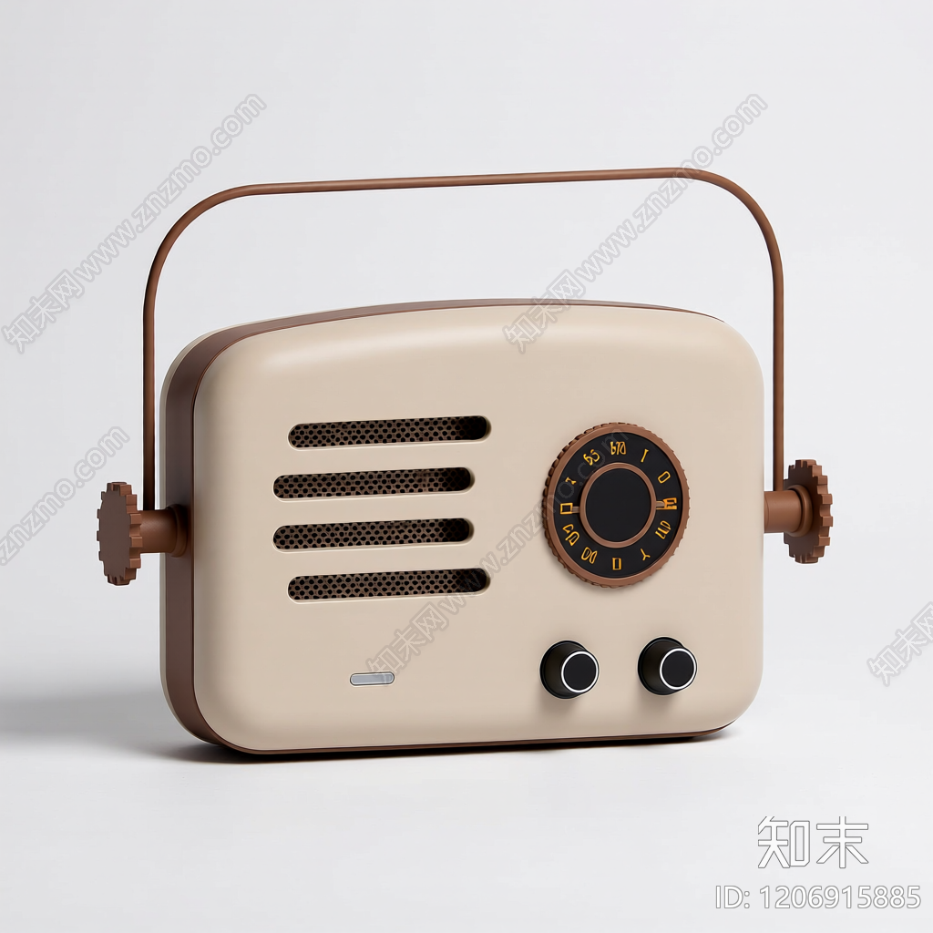 复古收音机灯具3D模型下载【ID:1206915885】
