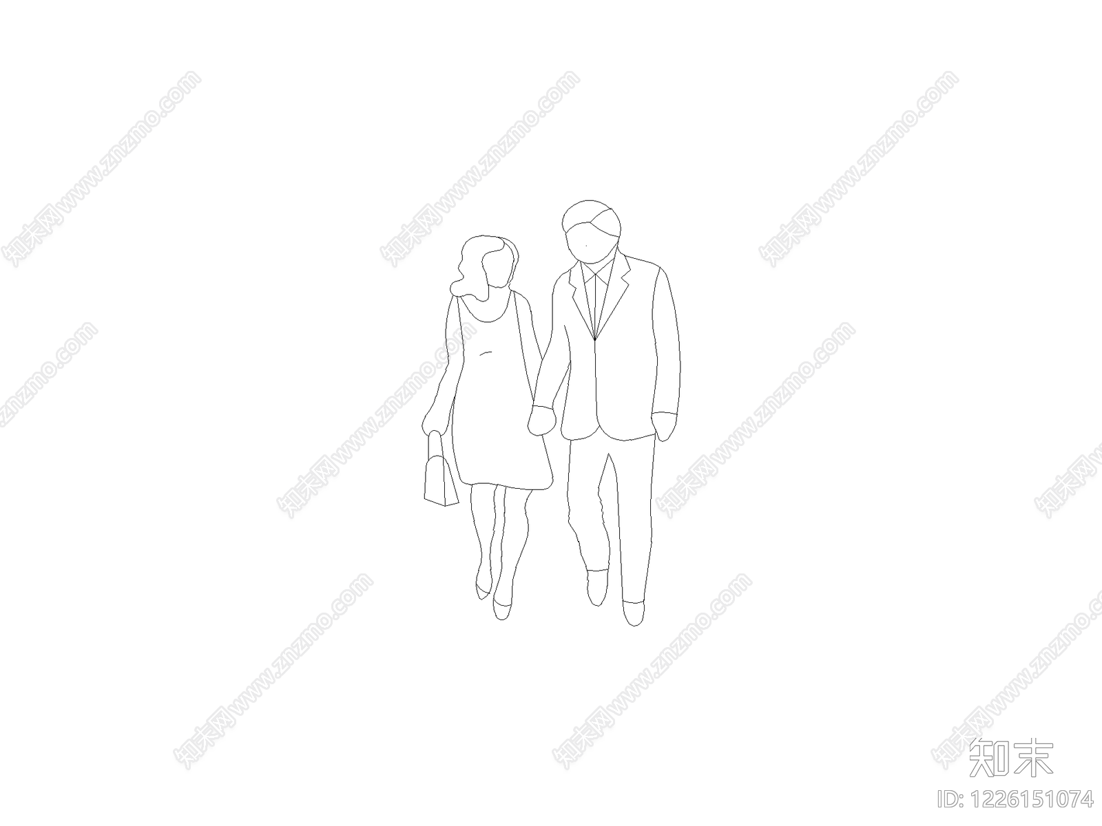 人物cad施工图下载【ID:1226151074】