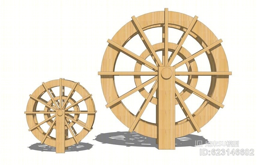 水车SU模型下载【ID:623146602】