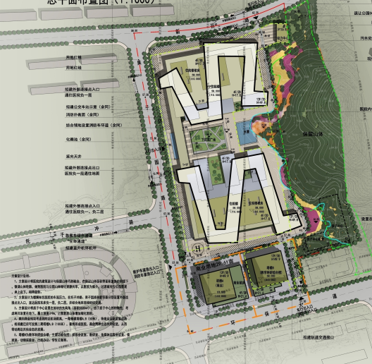 湘雅五医院建筑设计方案文本+CADcad施工图下载【ID:151579131】