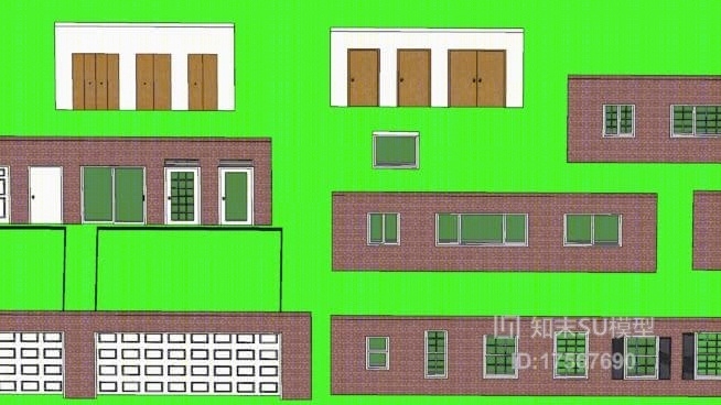 窗户组合SU模型下载【ID:919272372】