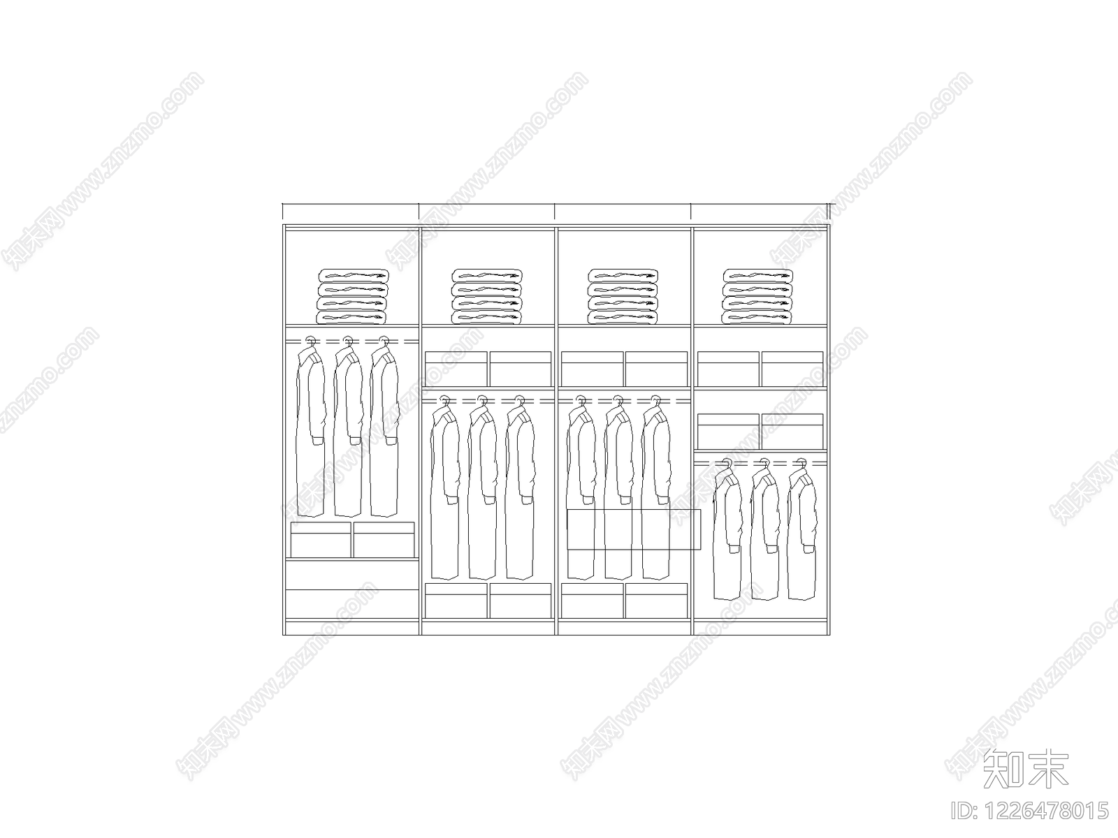 柜子cad施工图下载【ID:1226478015】